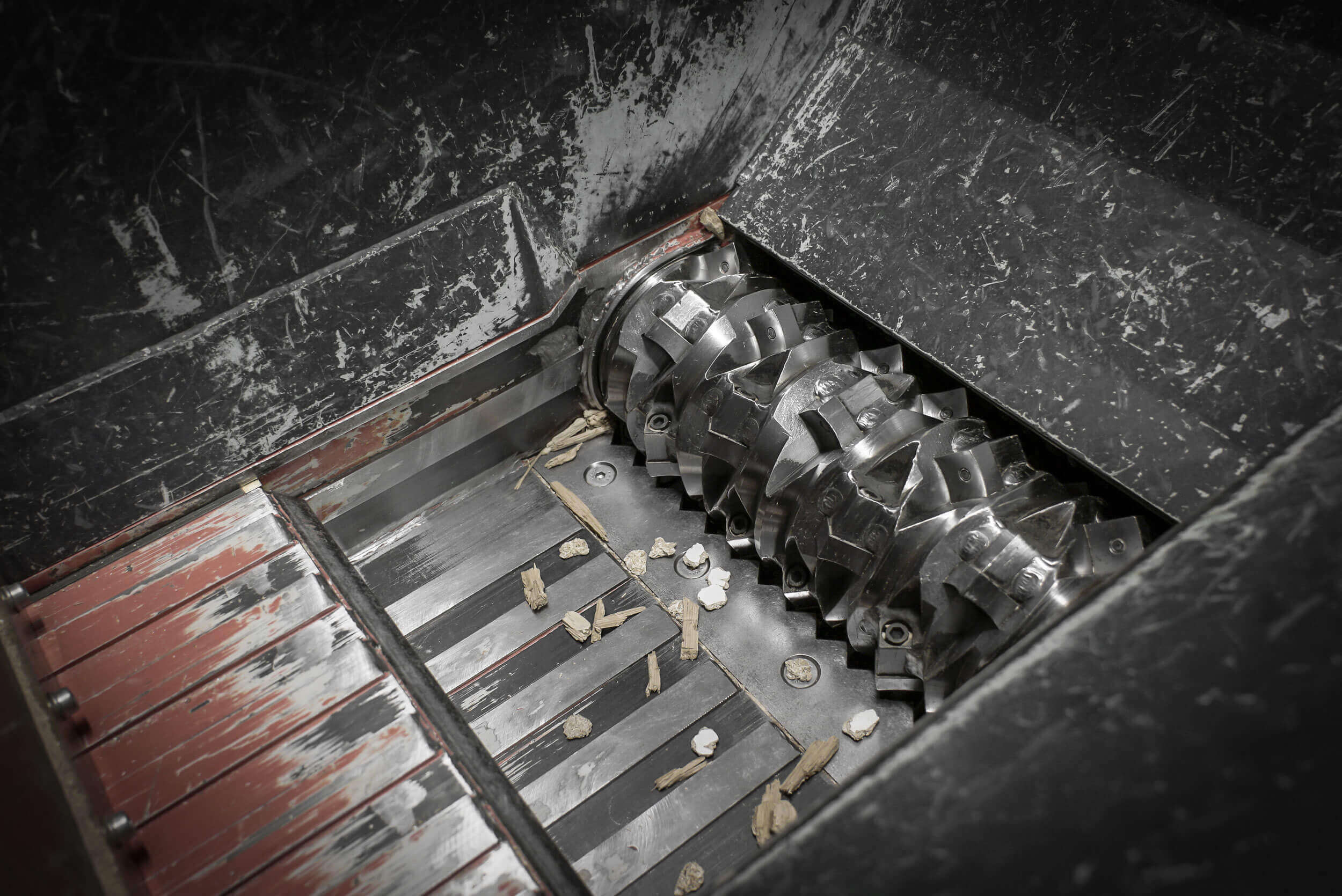 Der Rotor und Schneidraum des WEIMA WL 4 Zerkleinerers