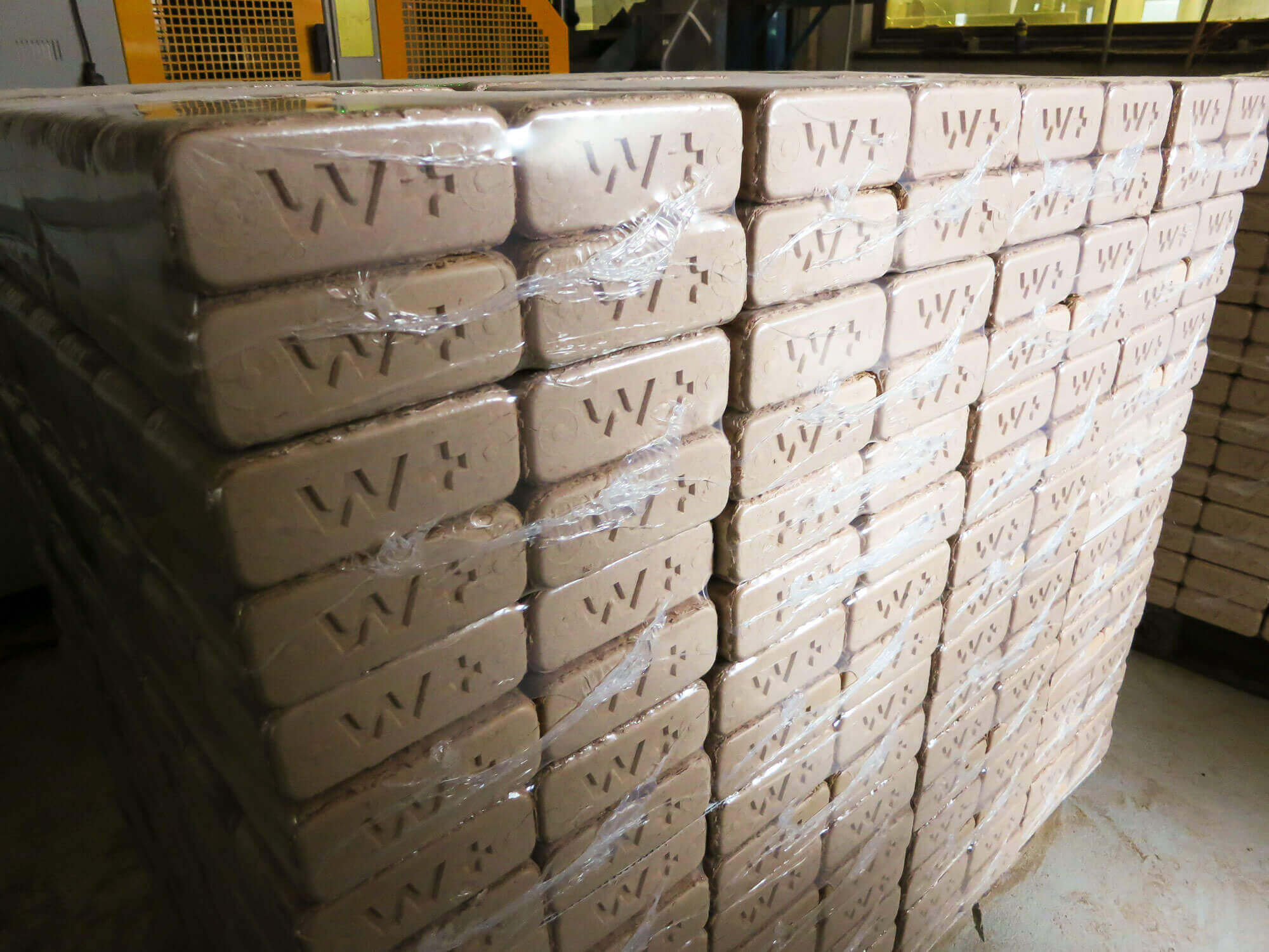 Verpackte, verkaufbare Holz Briketts