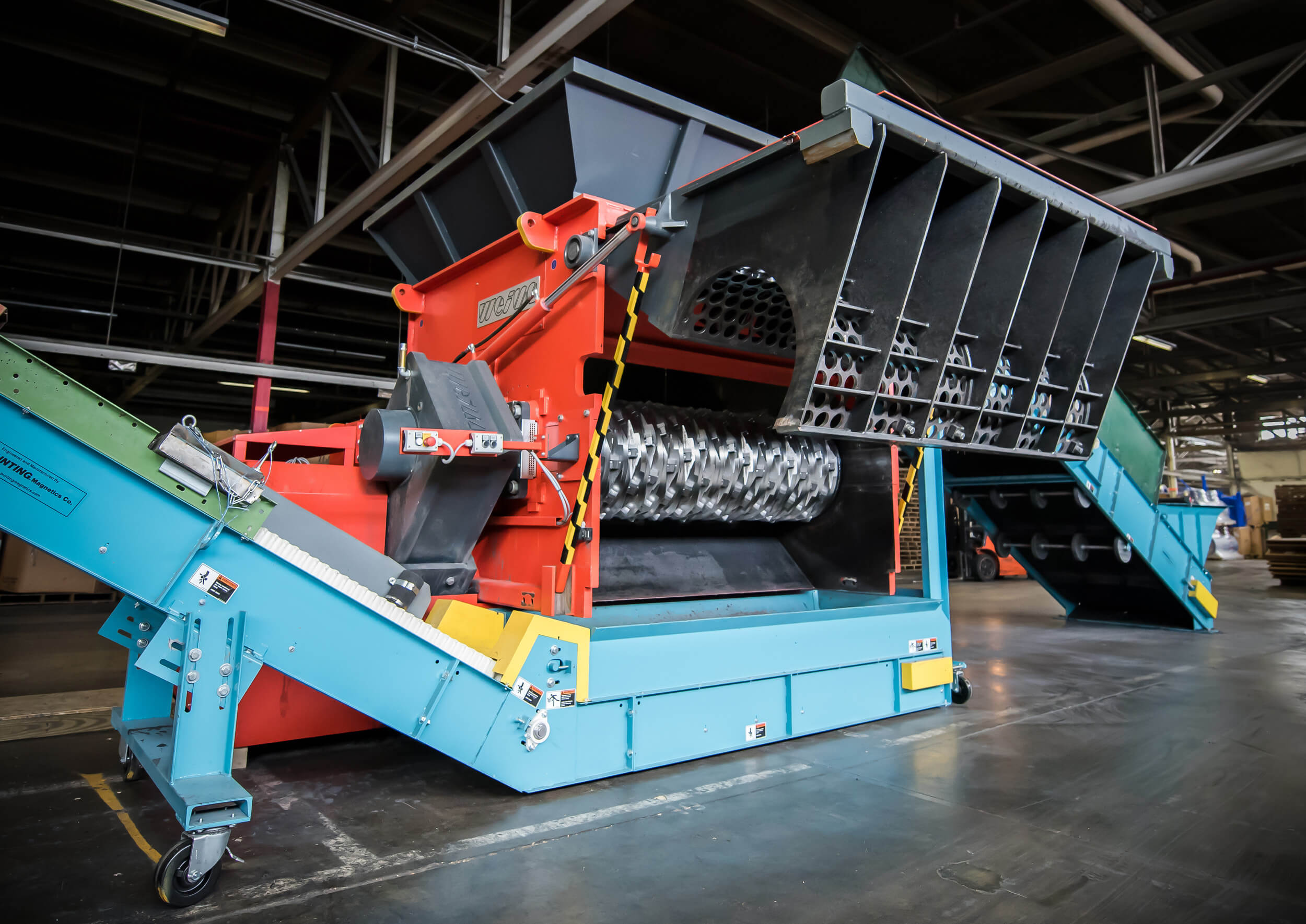 WEIMA S7.20 lift-up shredder with open screen basket