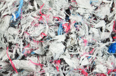 Shredded woven sacks
