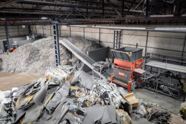 Huge pile of substitute fuel from WEIMA shredder